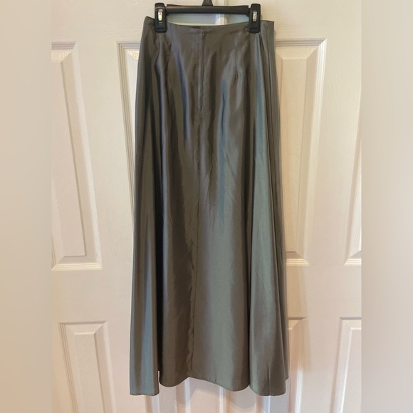 Vintage Star City Floor Length Silver Grey/Gray Maxi Skirt - Picture 3 of 7